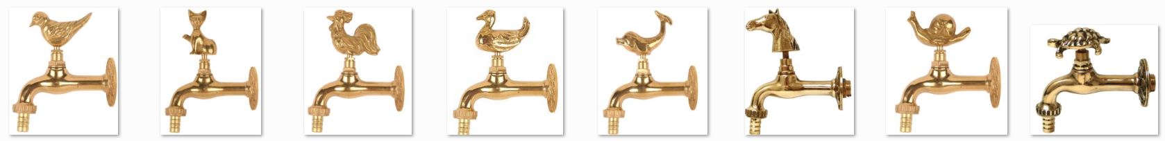 Brass Taps with Animal Knobs