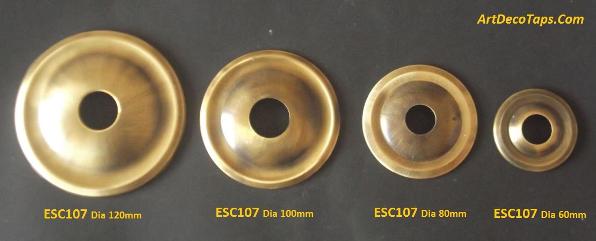 Roundel back plates for taps and spouts