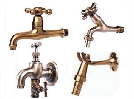 Classic indoor and outdoor brass faucets