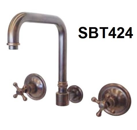 Antique style wall mountable tap for rustic kitchen sink