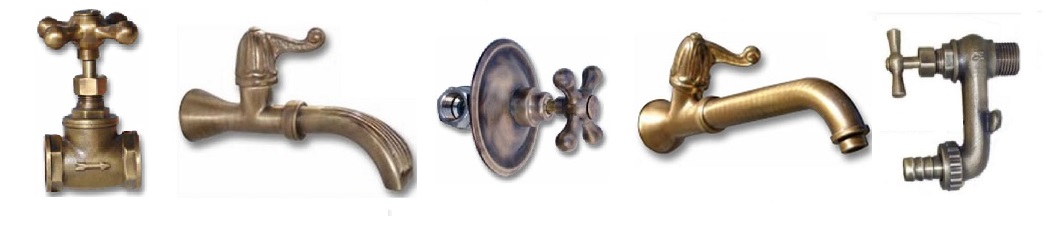 Decorative ball valves in brass