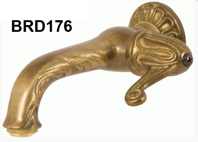 decorative garden brass tap with side lever